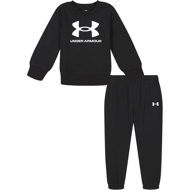 Under Armour Boys Big Logo Set Infant Fleece Tracksuit Sports Casual 2