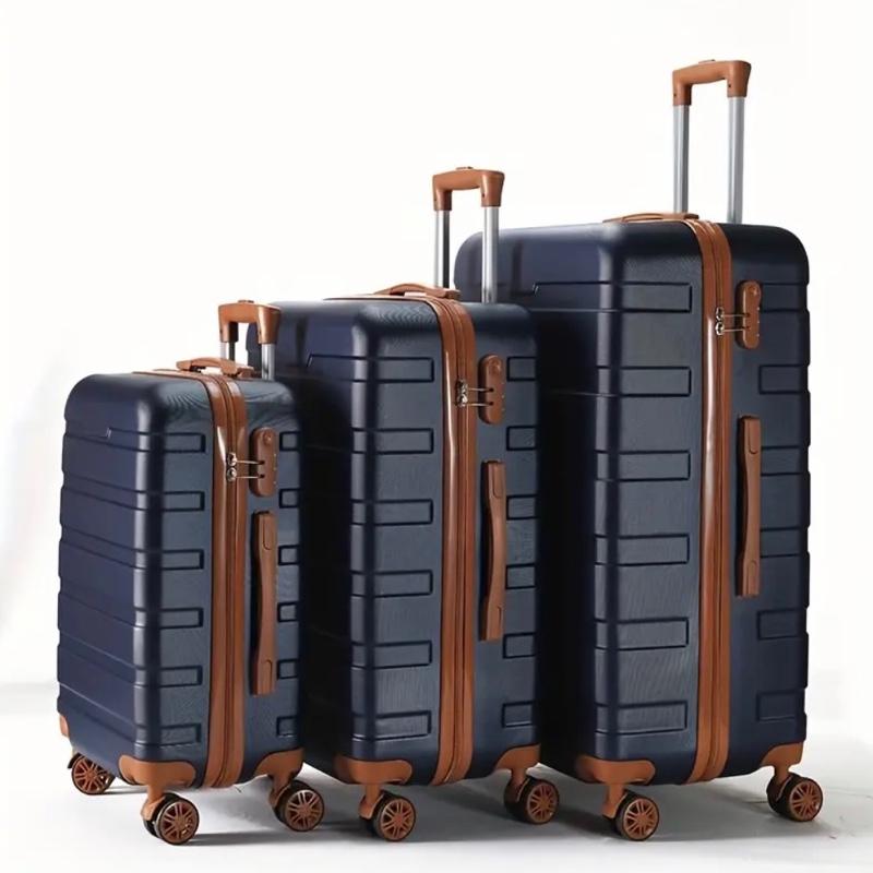 3pcs Hard Shell Luggage Set with Spinner Wheels - 50.8/60.96/71.12 cm, Anti-Theft TSA Lock, Durable ABS+pcs Travel Suitcases 1