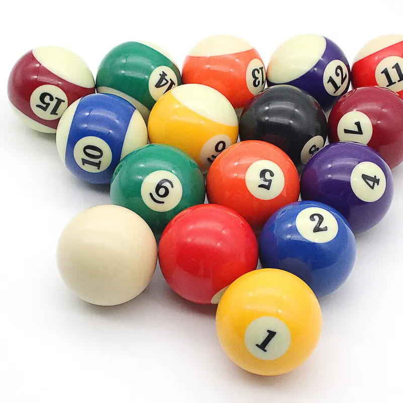 2-1/4" inch Pool Balls Cues Billiard Table 16 Numbered Balls & Triangle Rack Kit 6