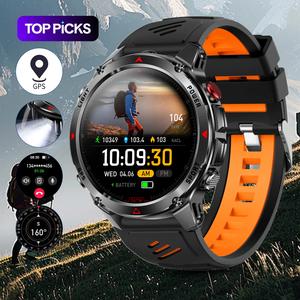 GPS Smartwatch Outdoor Sports Watch, Sports Tracking Wristwatch, Wireless Call Function, 100+ Sport Modes, Calorie Counter, Weather Alarm LED Compass, Gift for Men Women #TOP PICKS