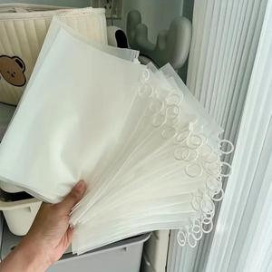 Plastic Frosted Ring Zipper Bag, 10pcs Waterproof Stationery Storage Bag, Gift Bag for Organizing Classroom, Board Game Storage, Puzzle Bags