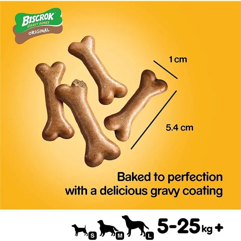 Pedigree Biscrok Original 10 kg Snacks, Dog Treats Gravy Bones Biscuits Dog Treats, Megapack 2