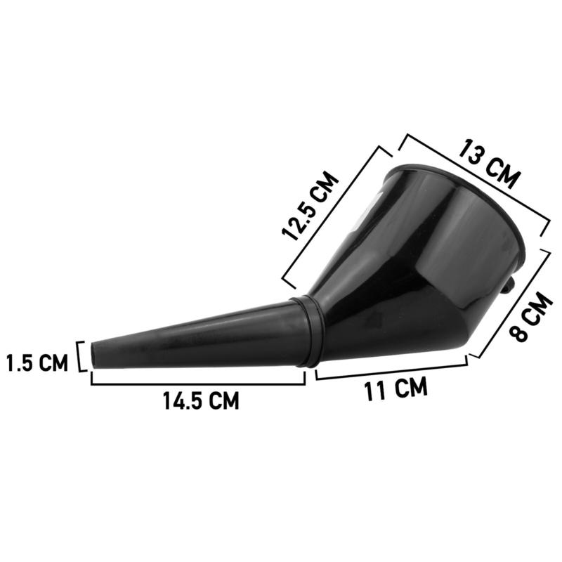 PLASTIC FUEL FUNNEL WITH BUILT-IN FILTER, Petrol Diesel OIL WATER, No Spill 1