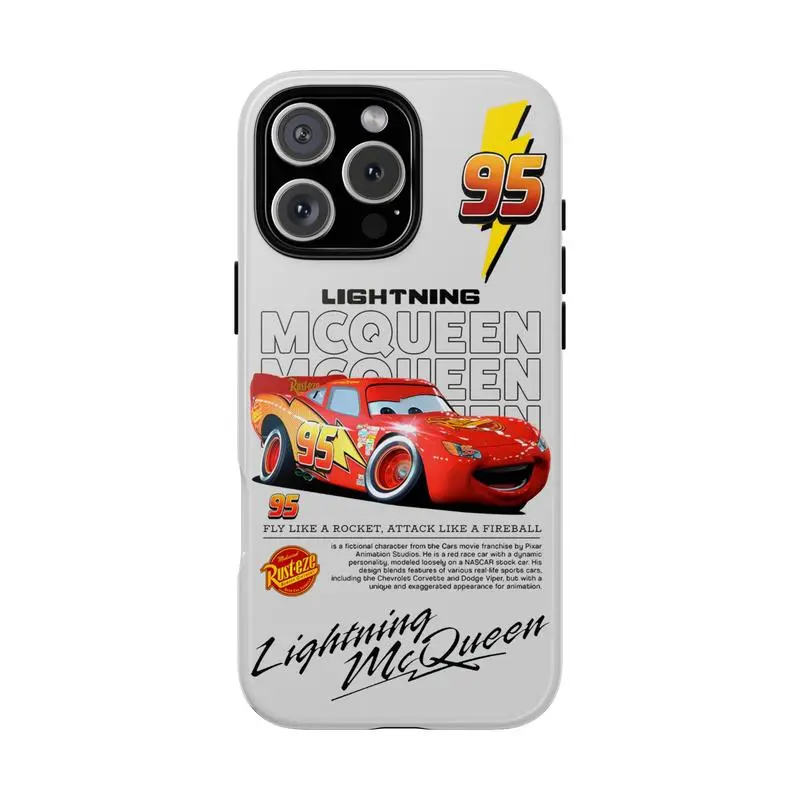 Lightning Mcqueen Car Tough Phone Case for Iphone, Car Cartoon Style Phone Case Design, Gift for Men and Women 0