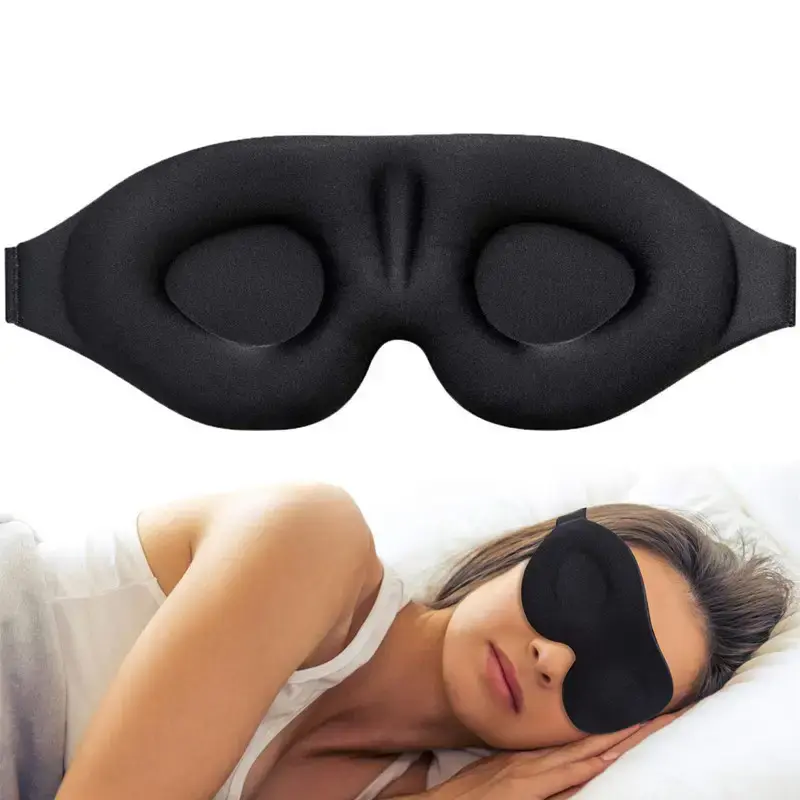 Sleep Eye Mask For Men And Women, 3D Contour Cup Sleep Eye Mask, Concave Molded Night Sleep Mask, Blackout, Soft And Comfortable Travel Eye Mask, For Yoga, Nap