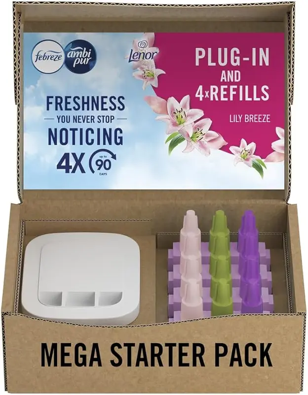 3Volution Air Freshener Plug-In Starter Kit + 4 Refills (20ml x 4) – Lily Breeze 0
