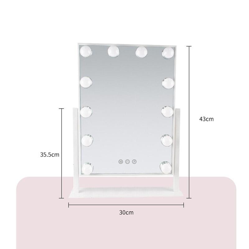 Professional Hollywood Style Vanity Mirror - 12 LED Lights with Dimmer - Glam Dressing Table Mirror for Makeup & Self Care UK 3