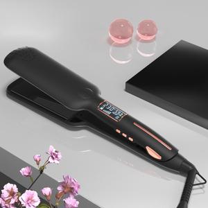Wide Plate Hair Flat Iron with LCD Display, Professional Hair Straightener, Hair Styling Tool for Home & Salon Use