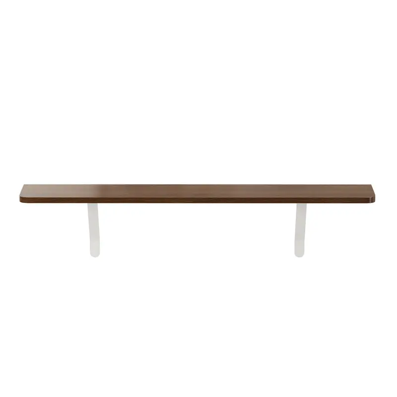 Rounded-edge Floating Radiator Shelf with Included Brackets, No Need for Drilling 1