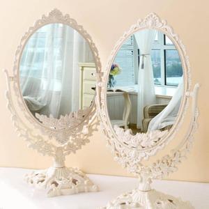 Vintage Style Desktop Makeup Mirror, 1 Count Rotatable Standing Makeup Mirror, Home Decor Mirror for Bedroom, Living Room, Vanity, Dressing Table