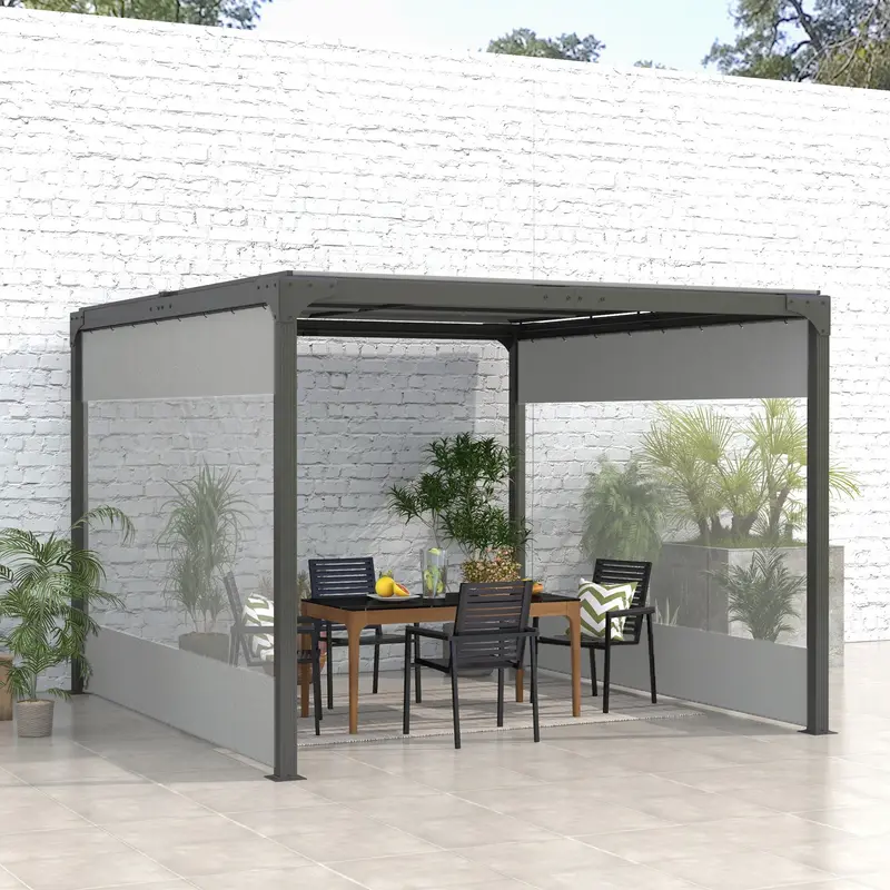 Outsunny Set of Two 3 x 2m Replacement Pergola Panels - Grey 1