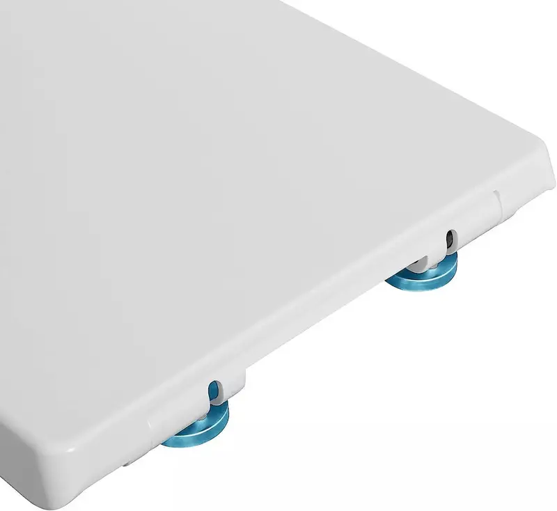 Soft Close White D Shape Toilet Seat with Quick Release Fixing Hinges for Bathroom Comfort 5