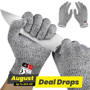 Cut Resistant Gloves (2 Counts), Outdoor Work Protective Gloves, Kitchen Meat Cutting Safety Gloves, High Performance Gloves for Wood Cutting, Men Gadgets, Garden Accessories, Construction Gear Heavy Duty Gloves