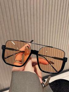 Unisex Fashionable All-match Aviator Sunglasses, Vintage Trendy Sunglasses, Fashionable Sunglasses for Outdoor Activities, Tinted Lenses Sunglasses