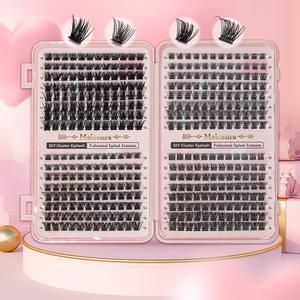 Curl Wispy Individual False Eyelash Kit, 1 Set Natural Self Grafting DIY Segmented Eyelash, False Eyelash Clusters, Eyelash Extension, Makeup