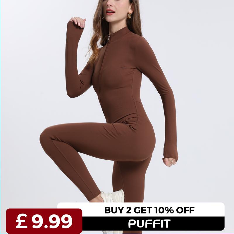 Go.G.G OnTheMove Soft Touch Sexy Long Sleeve Zip Front Jumpsuit Womenswear 0