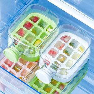 2 in 1 Ice Cube Tray, 1 Count Ice Cube Mold with Lid, Modern Ice Making Tool for Home Kitchen, Portable Ice Cube Mold, Kitchen Accessories