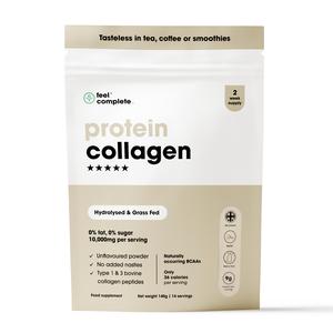 Feel Complete Grass Fed Protein Collagen Powder - Dairy Free Protein Powder - 9g of Protein Per 10g Serving - 18 Amino Acids - Muscle & Joint Care - Skin Care - Halal - 0% Sugar 0% Fat - No preservatives, Gluten Free, GMO Free
