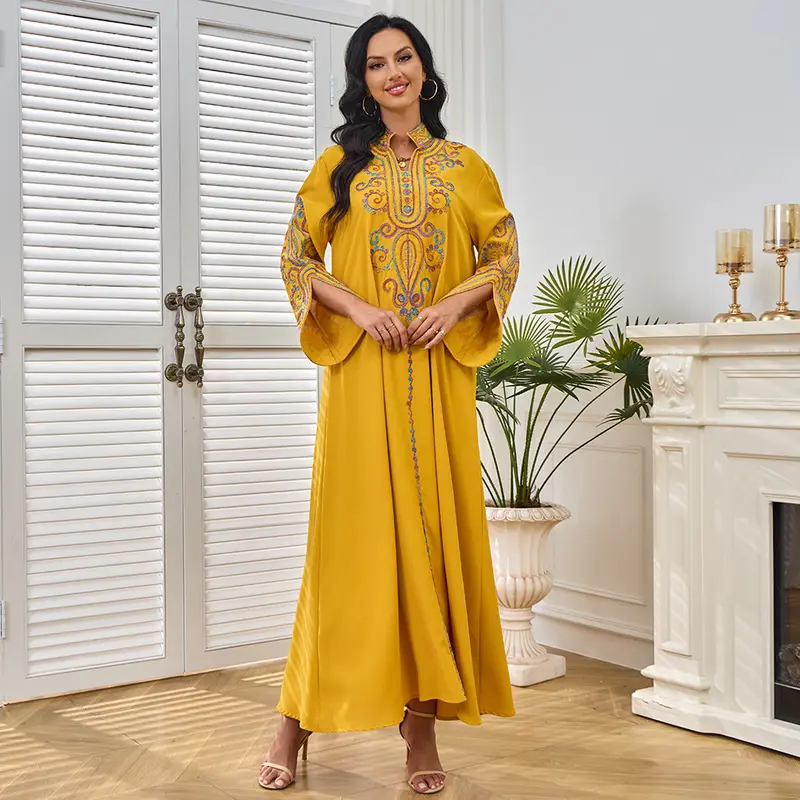 MT228 women's travel robe new rope embroidered elegant dress women 2