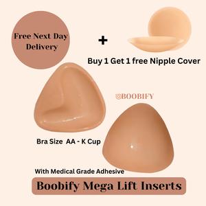 Viral Boobify Sticky Inserts Push Up Pads Double Sided invisible lifting pads for Women,  AA-K Cup Medical Grade Adhesive Bra Pads Day Dream Tube Tops Bikinis Backless Womenswear Clothes Ftted Outfits, Strapless Wireless Push Up Bra, Plus Size Sticky Bra