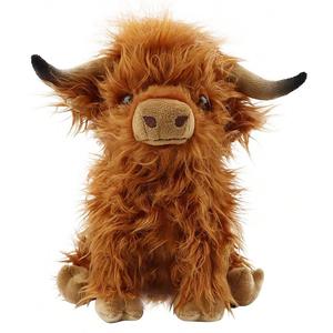 Highland Cow Plush Toy, 1 Count Cute Stuffed Animal Toy, Soft Plush Toy, Comfortable Hand Feel, Best Home Decoration, Birthday Gift Idea,Christmas Gifts For GF
