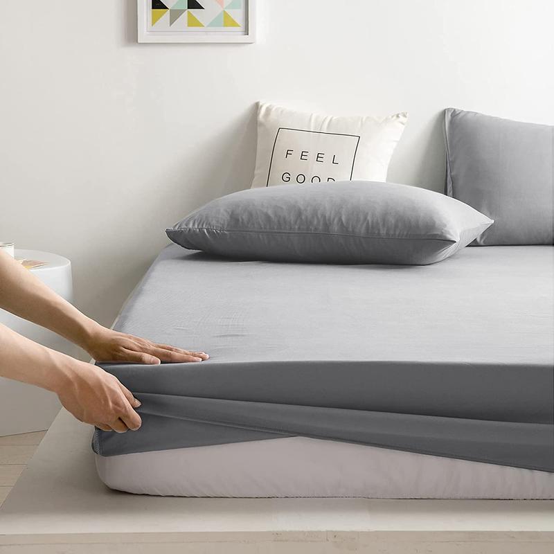 Premium Quality 30cm Fitted Sheet 600 Thread Count Ultra Soft Fine Bedding Cover Double King Super King Bed Size 6