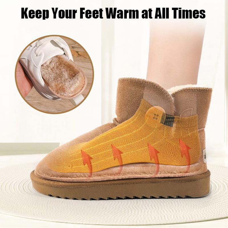 4Pcs Warm Heated Insoles for Feet Warm Thicken Thermal Felt Insoles for Shoes Men Women Winter Boots Imitation Rabbit Shoe Pads 5