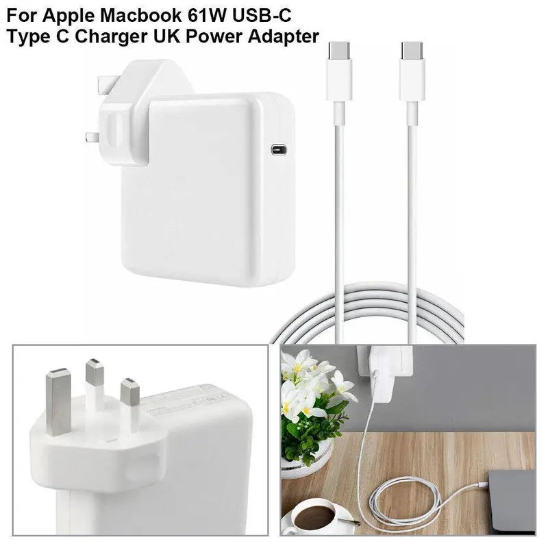 61W USB C Adapter Charger For MacBook Pro 13" 2016-2019 A1708 A1706 A1989 A2159 1
