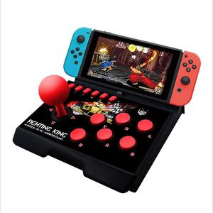 GAMINJA 4 in 1 Retro Arcade Joystick, Charging Station Turbo Fighting Stick Game Controller, Wired Rocker, Game Console Accessories for PS3/Switch/PC/Android Games Console