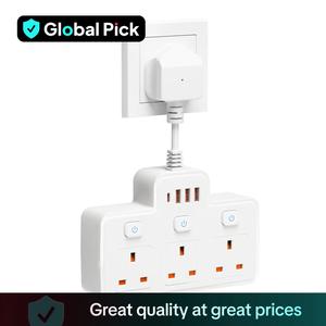 Wall Mounted Power Socket, 1 Count Multipurpose Wall Socket with 3AC & 3 USB & 1 Type-C Ports, Multi Plug Outlet Electrical Sockets for Bedroom, Living Room, Office, Multiple Sockets, Power Socket Extender, Power Strip