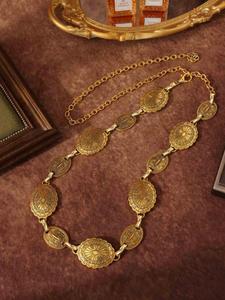 Boho Fashionable Bohemian Style Geometric & Flower Design Pendants Waist Chain, Vintage Trendy Waist Chain, Chic Lightweight Accessory for Party & Daily Decor, Maximalist Adjustable Jewelry