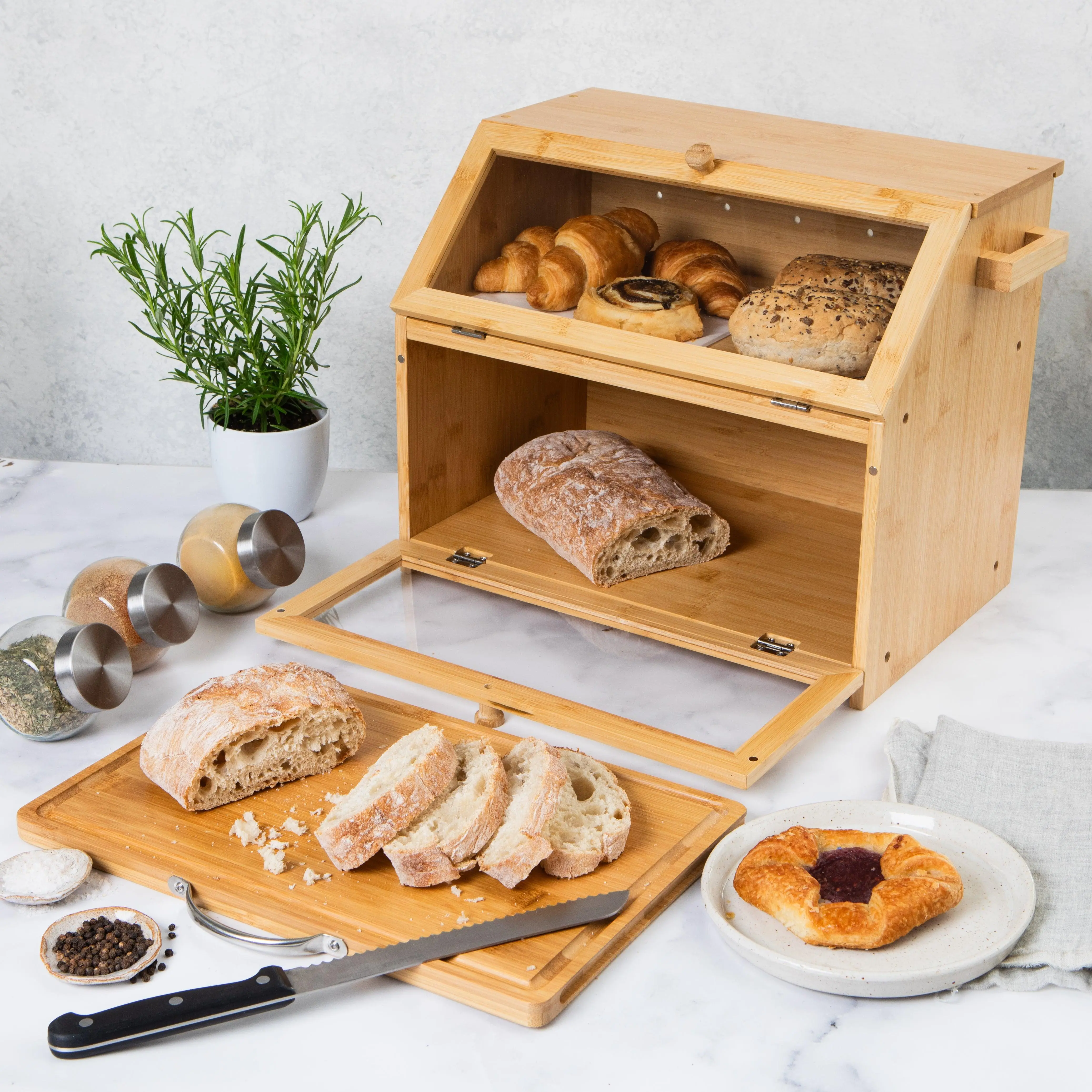 Bread Bin with chopping board