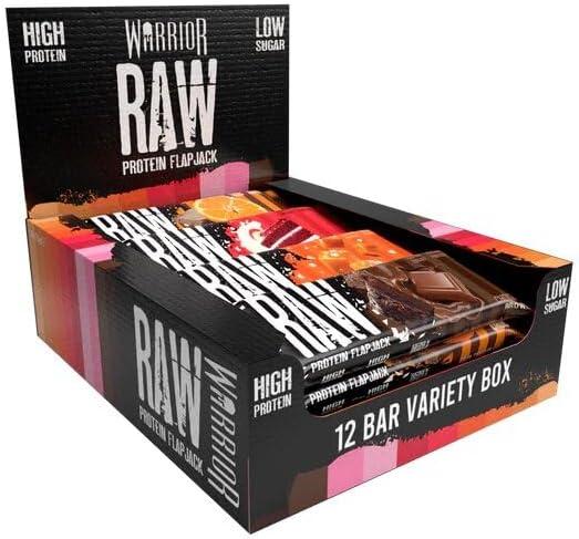 Product Introduction of Warrior Raw Protein Flapjacks - Pack of 12 High Protein Chewy Granola Bars 1