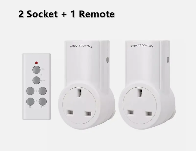 1-5 Remote Control Sockets Wireless Switch Home Mains Power Outlet Pack UK Plug 1