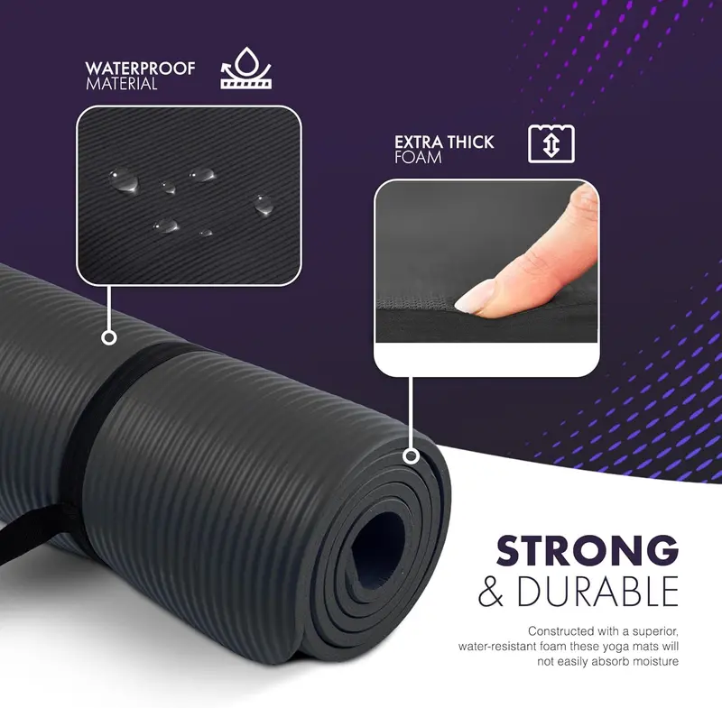 Extra Thick Foam Exercise Mats for Pilates, Stretching, Resistance Workout & Therapy 4