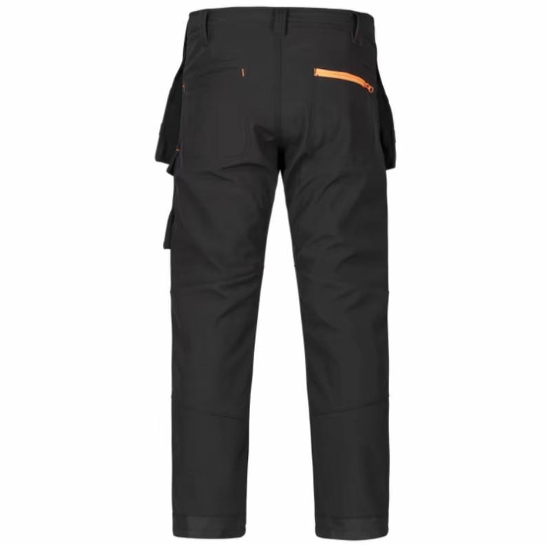Waterproof softshell trousers menswear pants with 8 pockets & knee pad slots durable windproof breathable workwear for hiking outdoor cargo & construction use tactical adjustable fit lightweight comfortable multi purpose utility pants for men mens 2