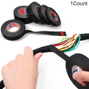 Heat-Resistant Adhesive Cloth Tape, 1 Count Multifunctional Industrial Cable Car Harness Wiring Loom Tape, Suitable for Electrician, Contractor, Workshop, Hotel, Tools and Gadgets, Heavy Duty, Black, Mini Gadgets