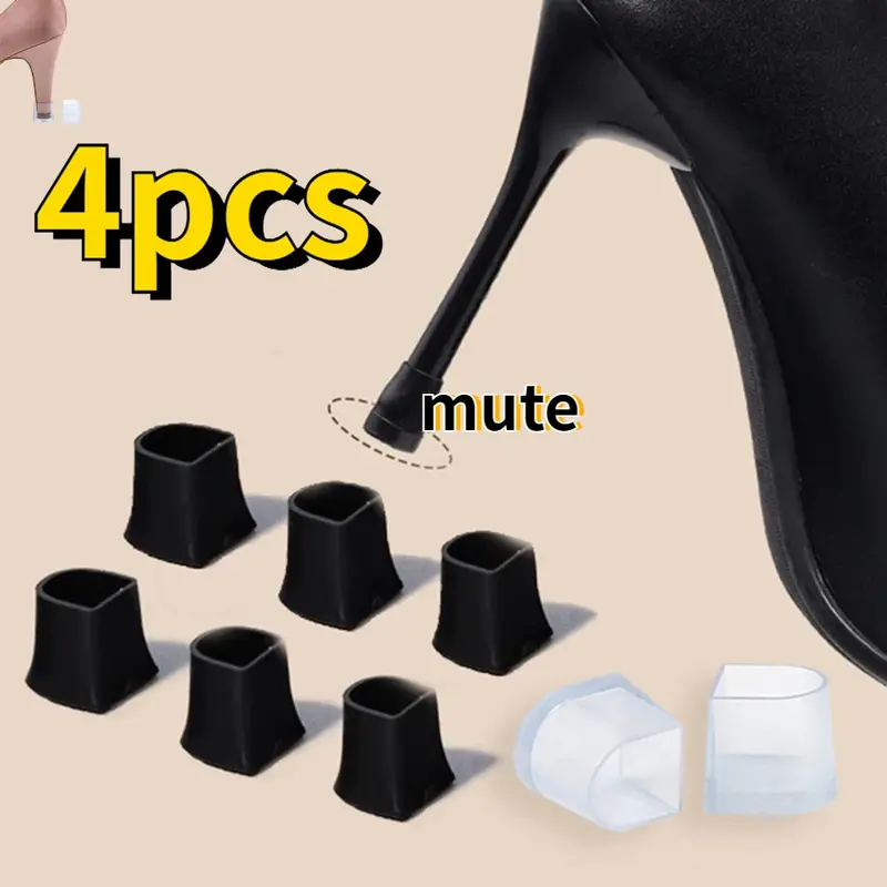 4PCS Silicone Heel Protectors | Anti-Slip Stiletto Covers for Dancing & Weddings 👠✨ 0