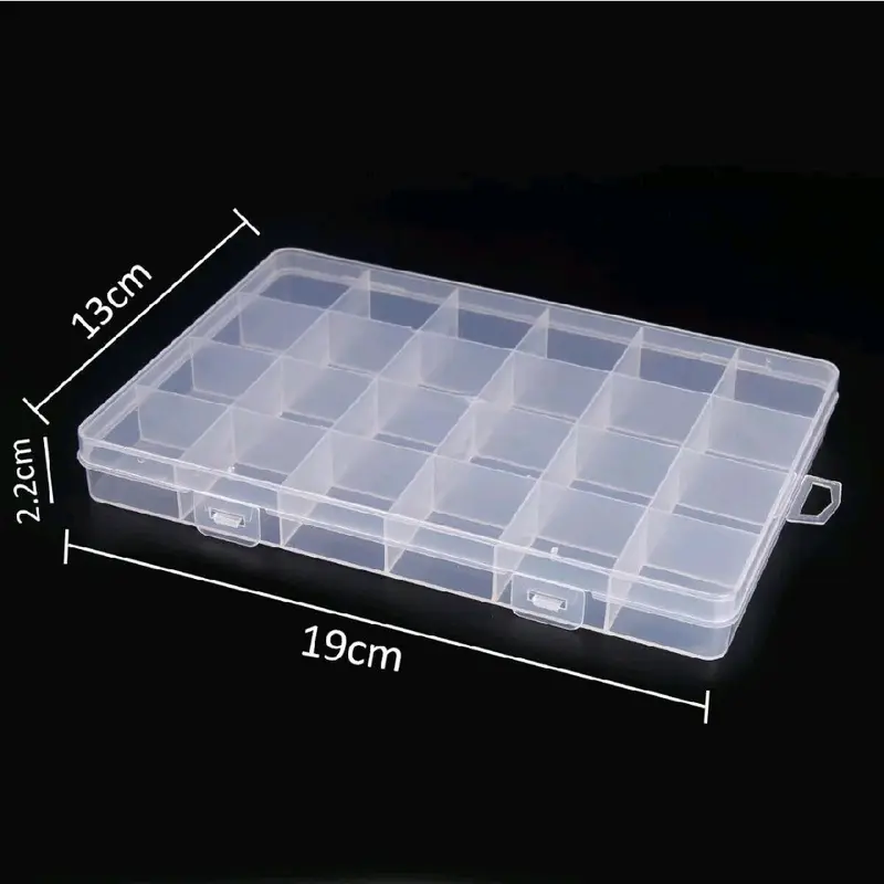 24 Compartment Small Organiser Storage Plastic Box Craft Nail Art Fuse Beads - Z139 5