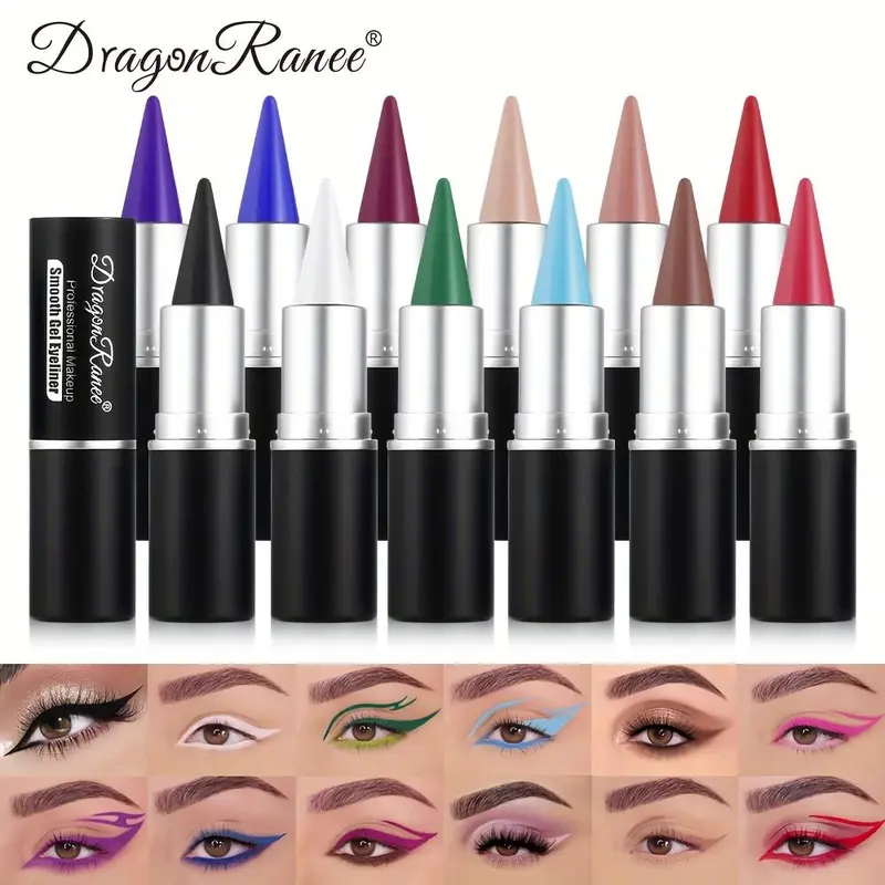 Waterproof Eyeliner Pencil, Quick Drying, Sweat Resistant - Durable, Long-Lasting Cream Eyeliner for Novice, Holiday Makeup 7