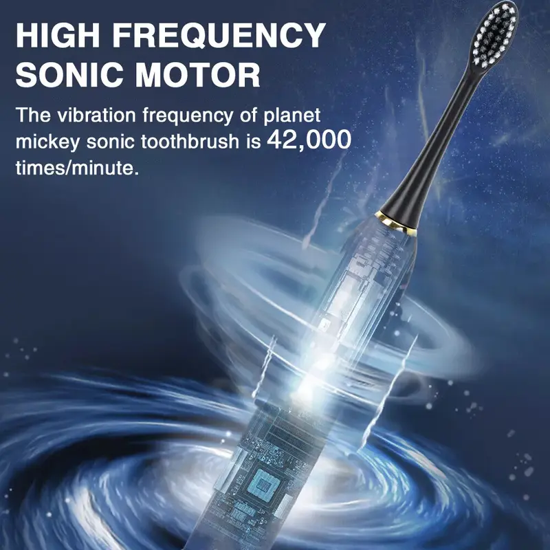 6 Modes 4 Heads Electric Toothbrush | DuPont Bristles Deep Cleaning | 3 Colour Options | UK Oral Care Essentials 5