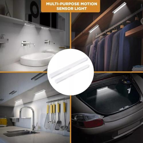 Strip Light LED PIR Motion Sensor USB Rechargeable Magnetic Cabinet Closet Lamp 1