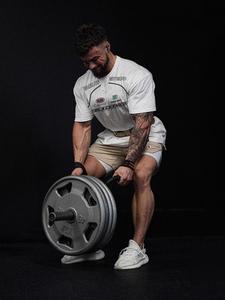 Men's Letter Print Round Neck Tee, Loose Casual Short Sleeve Crew Neck T-shirt for Summer, Fashion Men's Top for Gym Workout Running