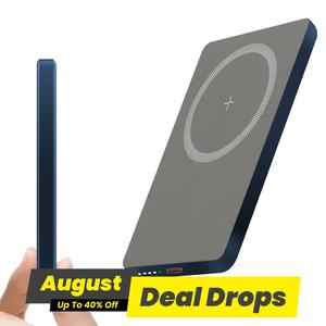 Compact Magnetic Power Bank, 5000mAh Magnetic Power Bank with Type-C Port, 20W PD Fast Charging Wireless Portable Charger for iPhone 15/14/13/12/Pro Max, Magnetic Battery Pack