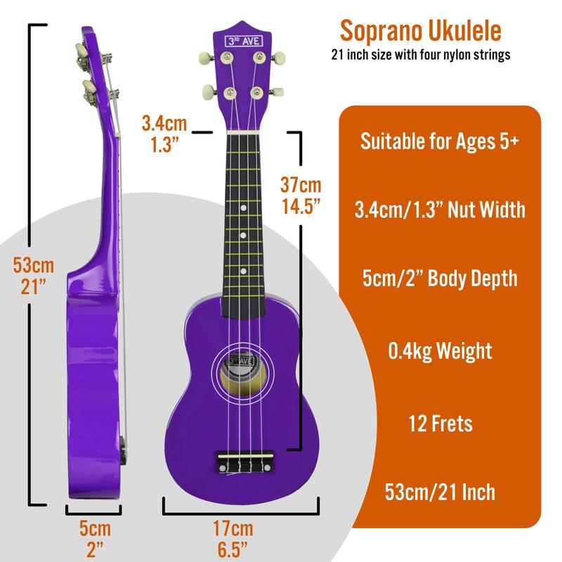 3rd Avenue Soprano Ukulele Starter Pack 5