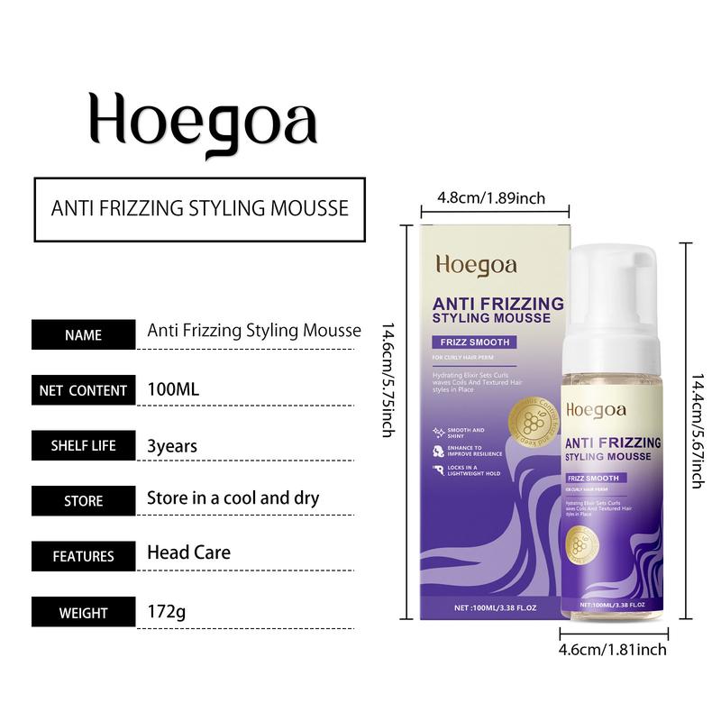 Product Introduction of Hoegoa Curling mousse for full and defined curls. Glossy, confident, soft and elastic curl styling 13
