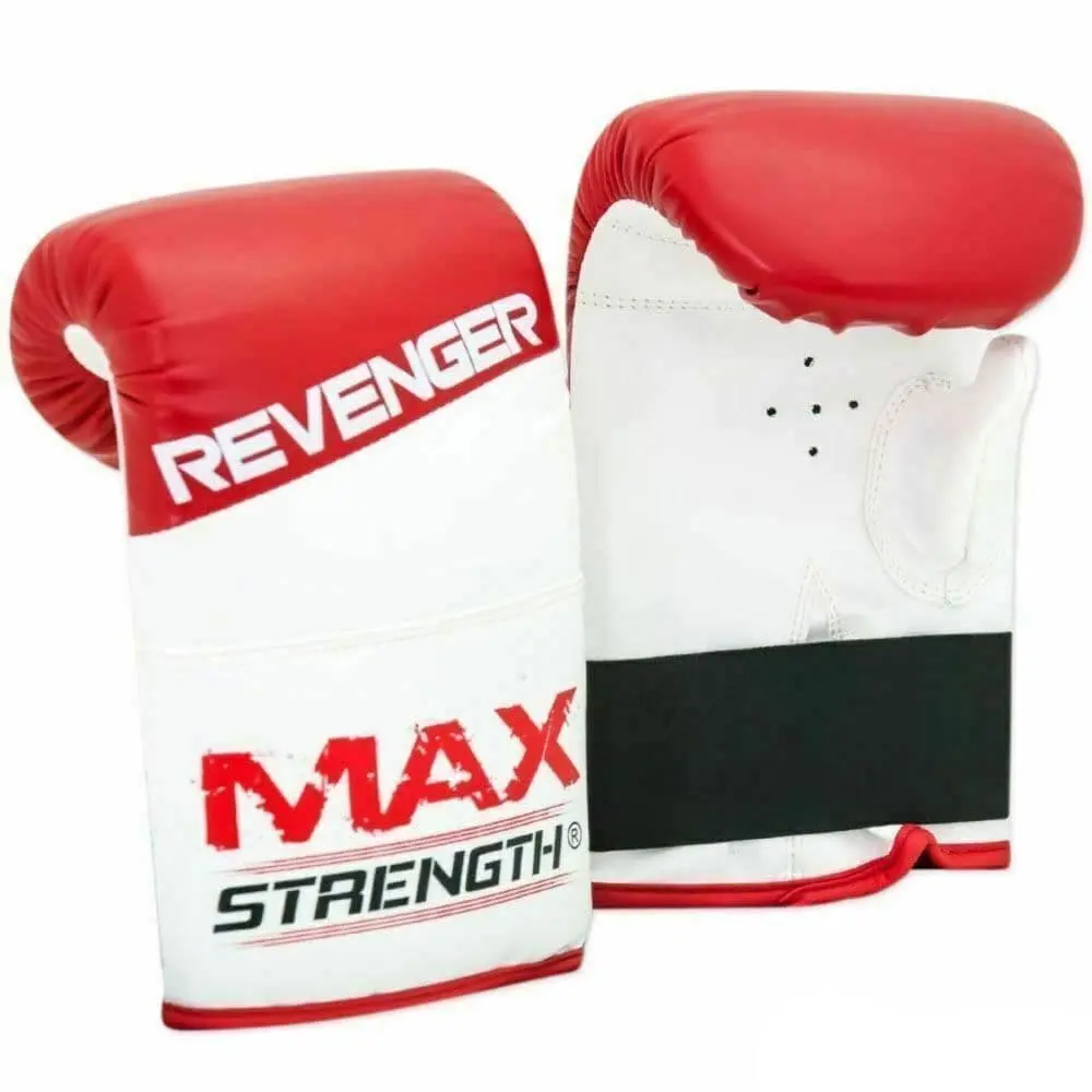 MAXSTRENGTH Boxing Punch Bag Mitts Red/White