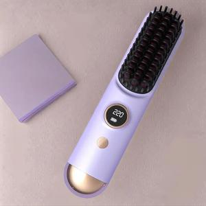 Wireless Hair Straightening Comb, Negative Ion Cordless Straightener, Hair Straighteners, Portable Heated Hair Styling Tool, Trending Products, Hair Products, Hair Straightening Brush, Straightening Bristle, Hot Comb, Multifunctional Hair Straightener