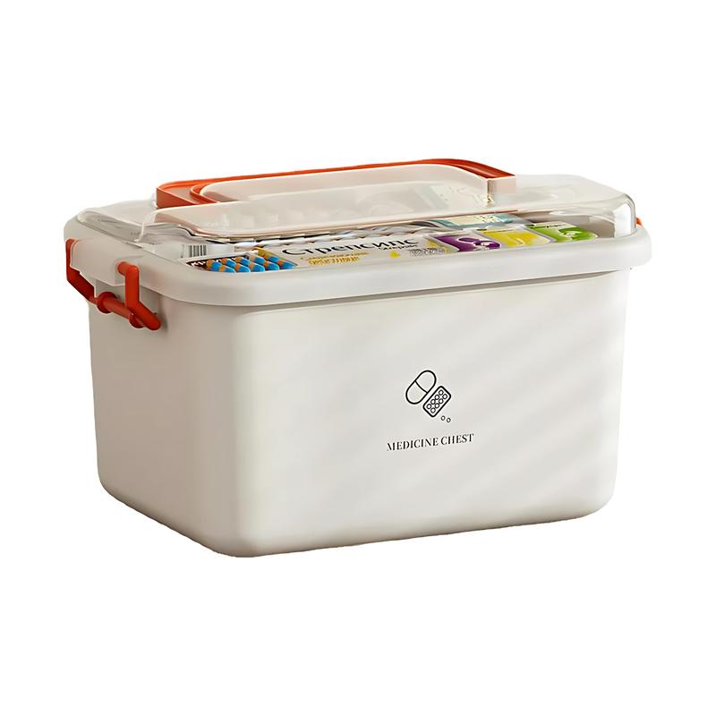 Portable Large-Capacity Medicine Storage Box – First Aid Organizer for Tablets, Pills, Bandages & Medical Supplies | Secure Locking Lid, Travel-Friendly Design for Home, Office or Car Use 9