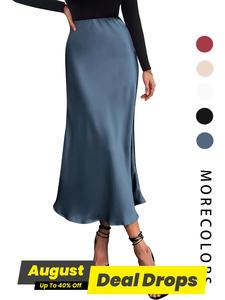 Women's Solid Color Skirt, Formal Elegant Fashion Casual Chic Skirt for Party Wedding Guest, Ladies Bottoms for Summer, Skirts, Summer Bottoms, Skirts for Women, Skirtswomen